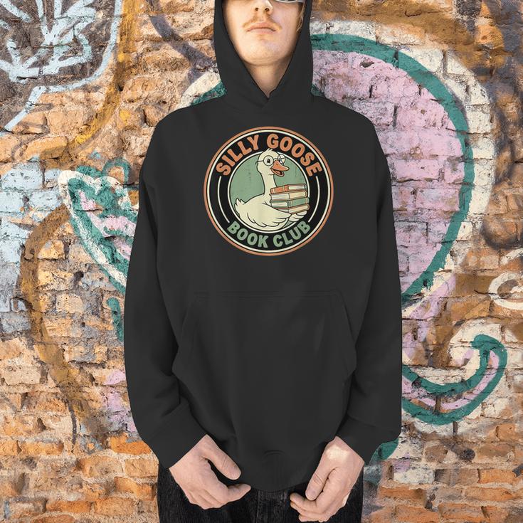 Silly Goose Book Club For Readers Bookish Men Hoodie