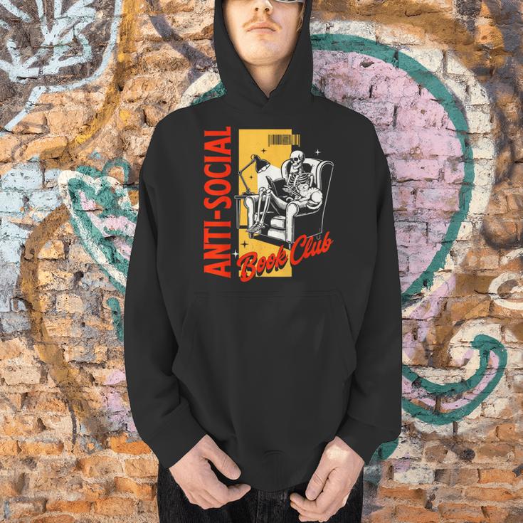Skeleton Reads a Book Anti Social Book Club Men Hoodie Skeleton Reads a Book Anti Social Book Club Men Hoodie