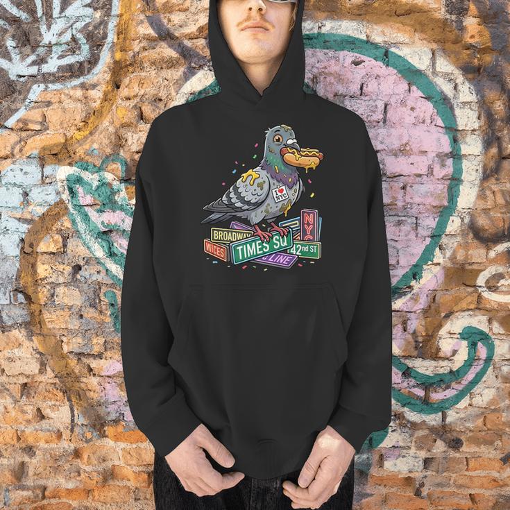 Smart Pigeon Sitting On Book Stack Men Hoodie