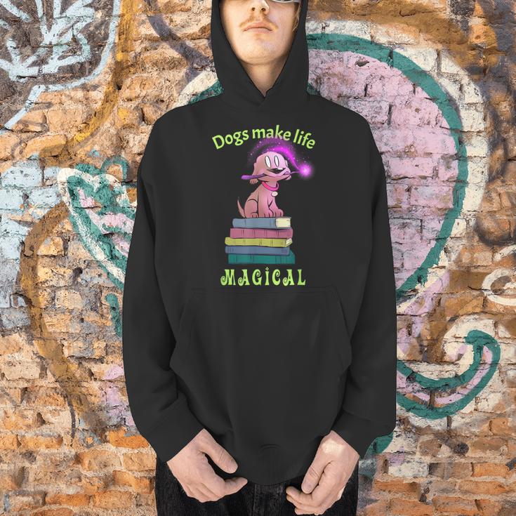 Sophie Magic Wand Dog Wizard Books Men Hoodie