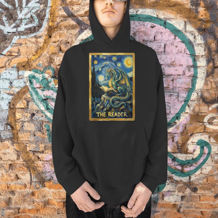 Starry Dragon Reading Book The Reader Fantasy Reader Men Hoodie Starry Dragon Reading Book The Reader Fantasy Reader Men Hoodie
