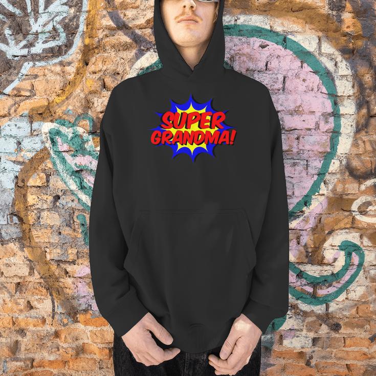 Super Grandma Comic Book Style Superhero Men Hoodie