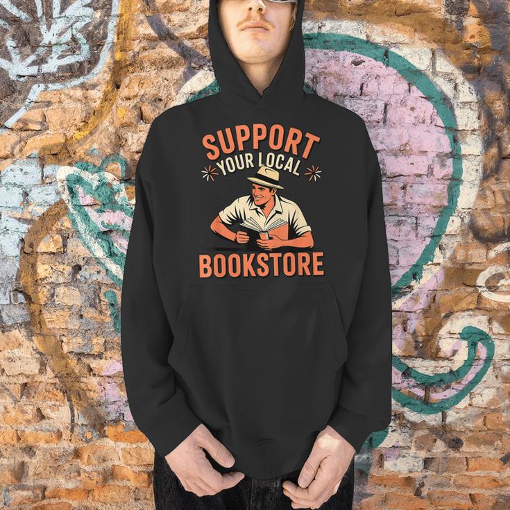 Support Your Local Bookstore Vintage Reader Men Hoodie