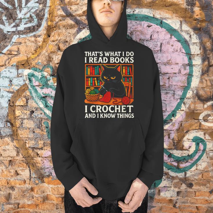 That's What I DO I Read Books Crochet Cat Men Hoodie