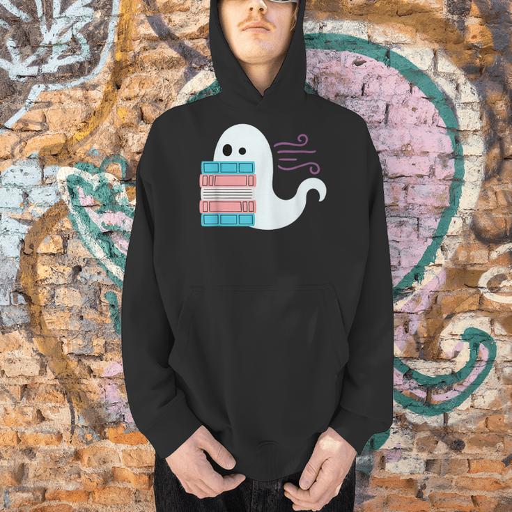 Threadless Grey Sky Chai Trans Book Pride Ghost Graphic Men Hoodie