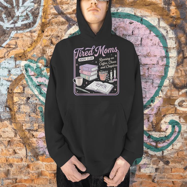 Tired Moms Book-Club Coffee Chaos Chapters Mom Men Hoodie