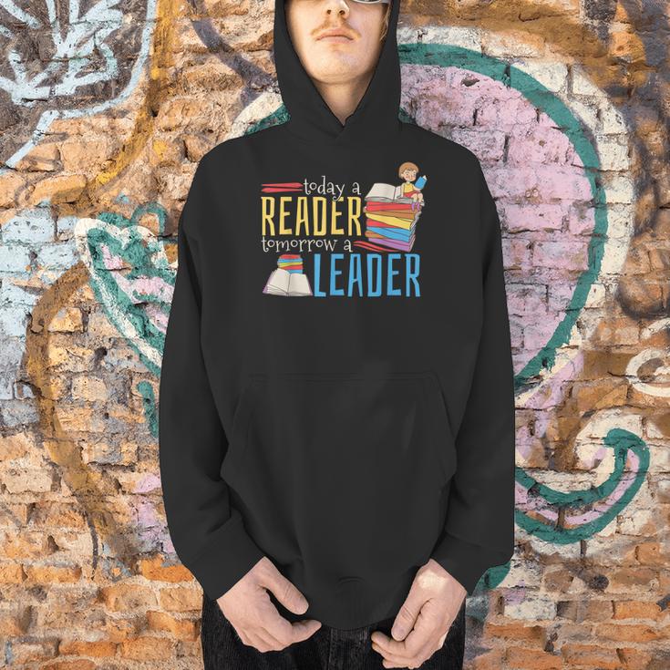 Today A Reader Tomorrow A Leader Book Literature Reading Men Hoodie