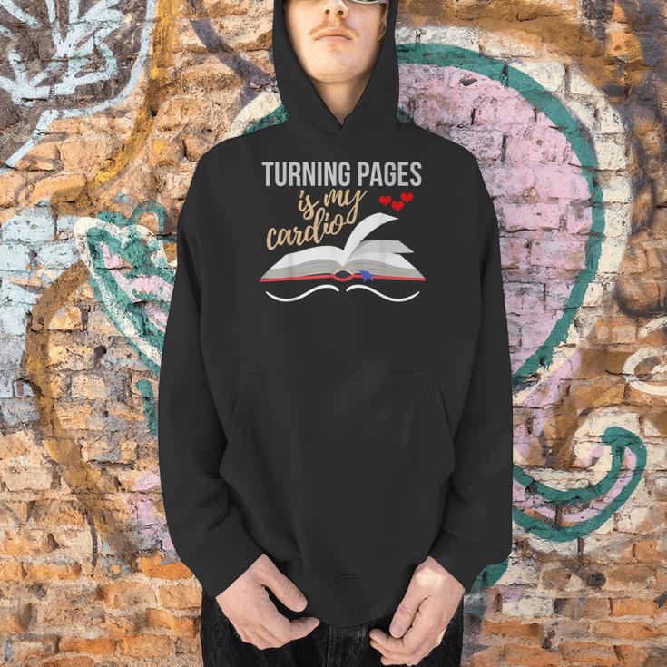 Turning Pages Is My Cardio Reading Book Novelty Shirt Men Hoodie