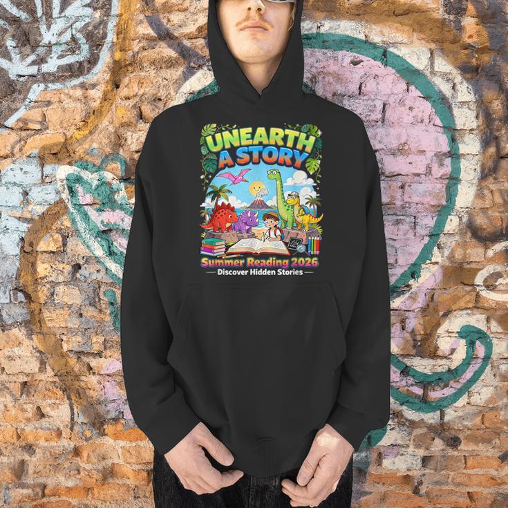 Unearth A Story Dinosaur Books Summer Reading 2026 Men Hoodie