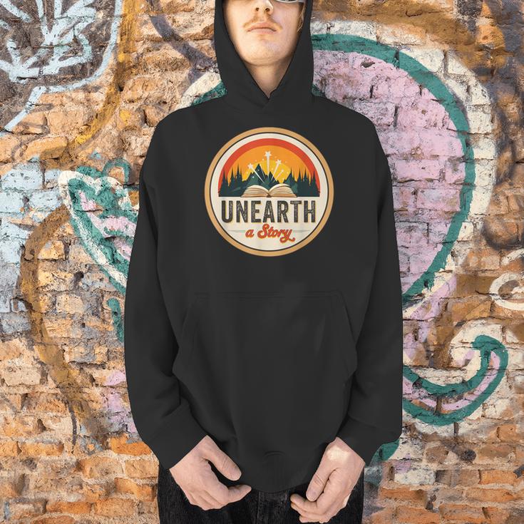 Unearth a Story Summer Reading 2026 Book Vintage Retro Men Hoodie Unearth a Story Summer Reading 2026 Book Vintage Retro Men Hoodie