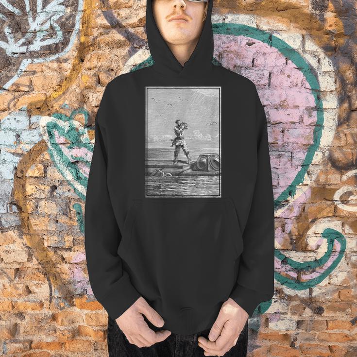Vintage Captain Nemo Book Illustration 1871 Men Hoodie Vintage Captain Nemo Book Illustration 1871 Men Hoodie
