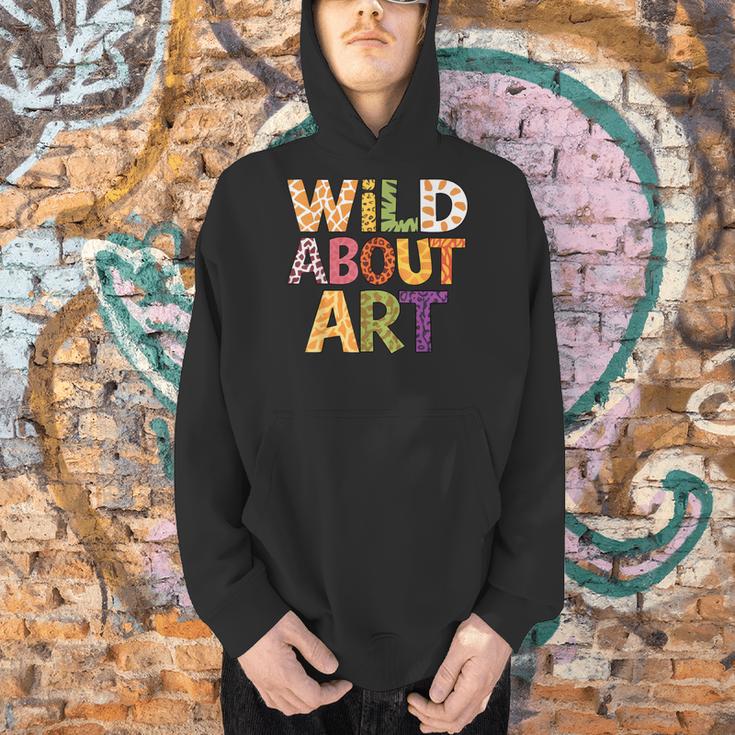 Wild About Art Books Animal Safari Children's Art Teacher Men Hoodie Wild About Art Books Animal Safari Children's Art Teacher Men Hoodie