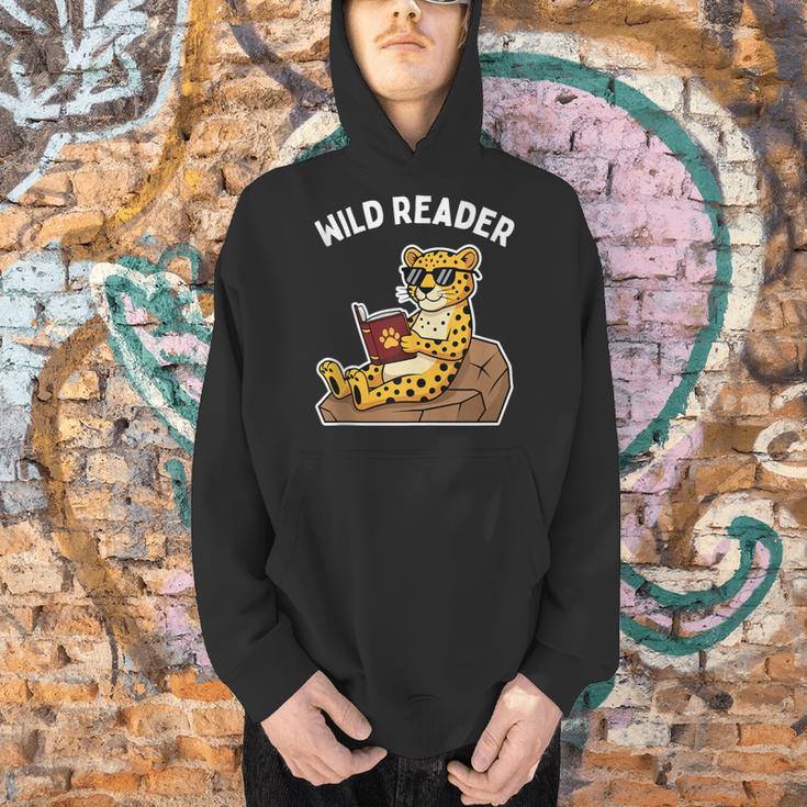 Wild Reader Cool Jaguar With Sunglasses Reading Book Kids Men Hoodie Wild Reader Cool Jaguar With Sunglasses Reading Book Kids Men Hoodie