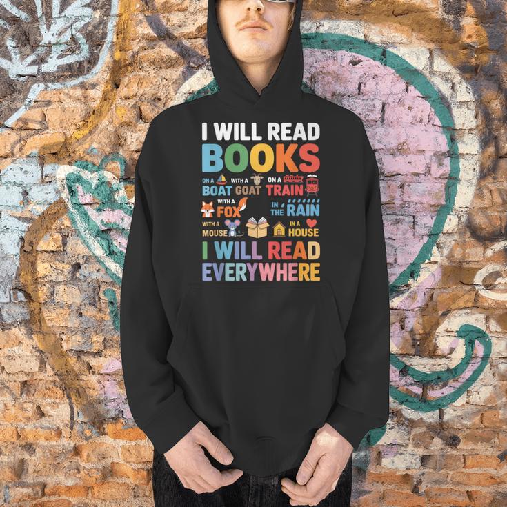 I Will Read Books On A Boat With a Goat On Train Book Lover Men Hoodie I Will Read Books On A Boat With a Goat On Train Book Lover Men Hoodie