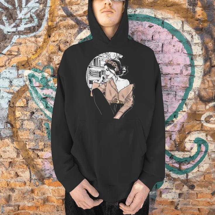 Woman Bookworm Reading Books Library Literature Read Book Men Hoodie
