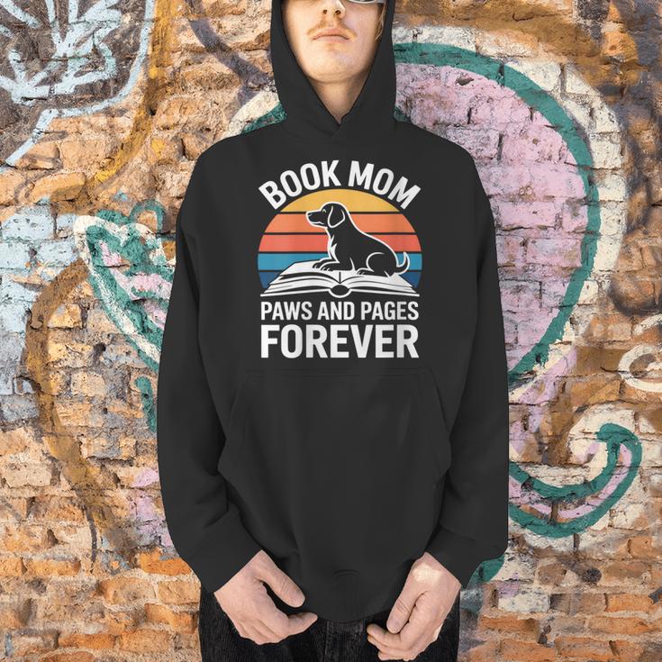 Women's Book Mom Dog Lover Paws And Pages Forever Men Hoodie Women's Book Mom Dog Lover Paws And Pages Forever Men Hoodie