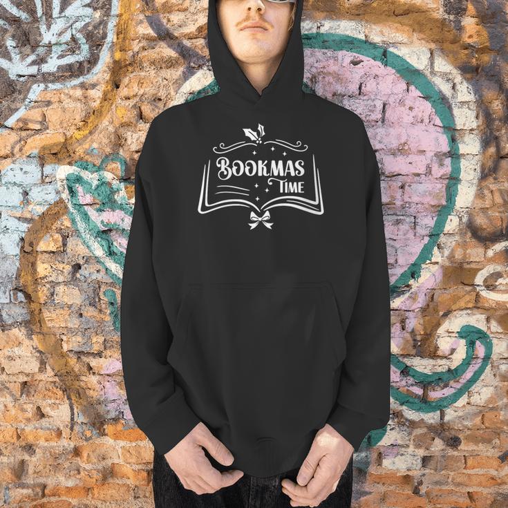 Women's Bookmas Time Reading Book Lover Holiday Print Apparel Men Hoodie