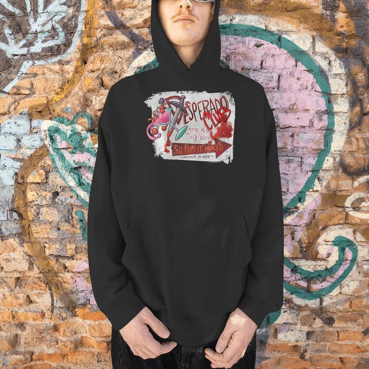 Women's DCC The Desperado Club So Fun It Hurts Graffiti Sign Book Men Hoodie Women's DCC The Desperado Club So Fun It Hurts Graffiti Sign Book Men Hoodie