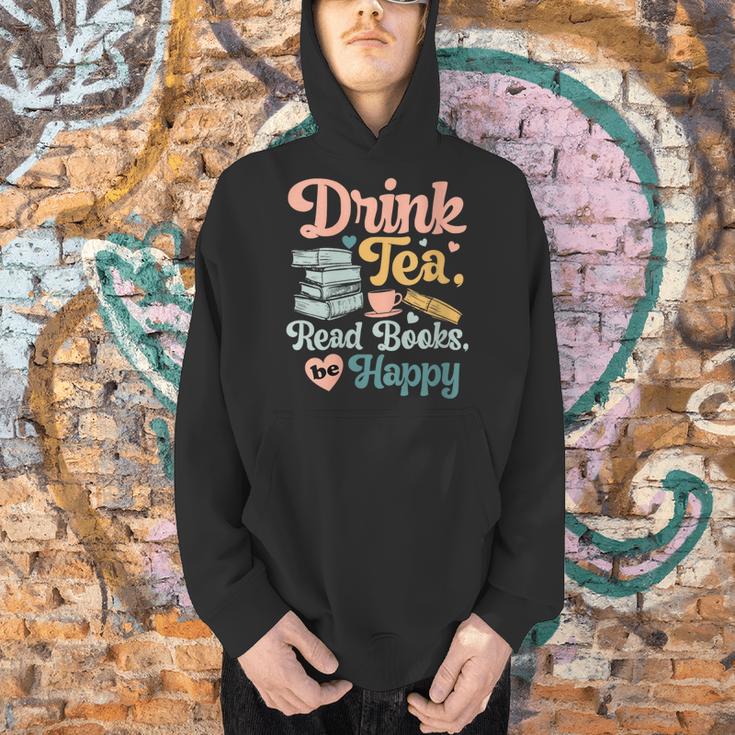 Women's Drink Tea Read Books Nerd Book Reader Book Reading Lover Men Hoodie