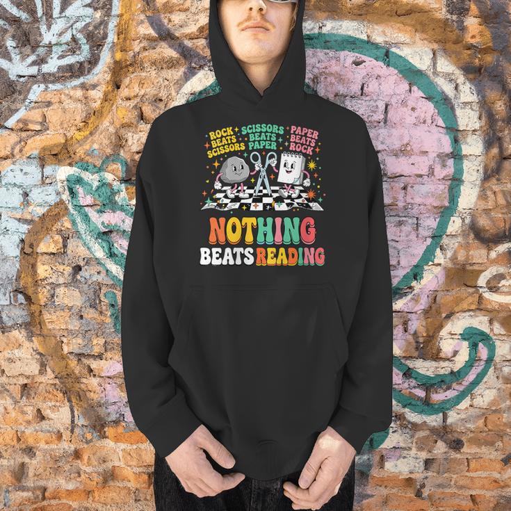 Women's Nothing Beats Reading Rock Paper Scissors Book Love Men Hoodie Women's Nothing Beats Reading Rock Paper Scissors Book Love Men Hoodie