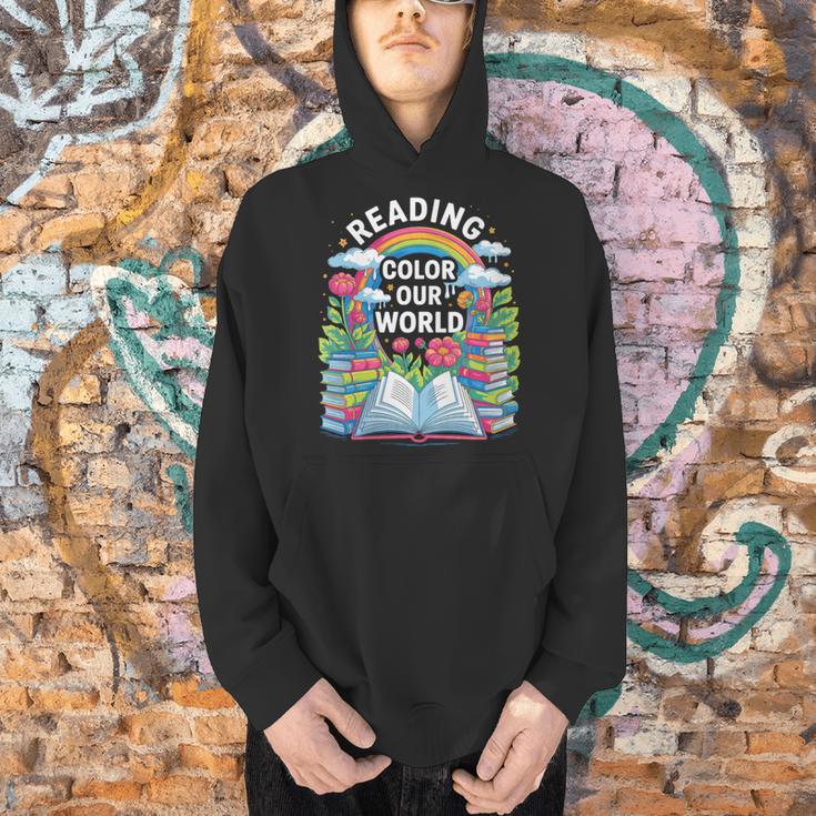 Women's Reading Colors Our World Rainbow Books Kids Men Hoodie