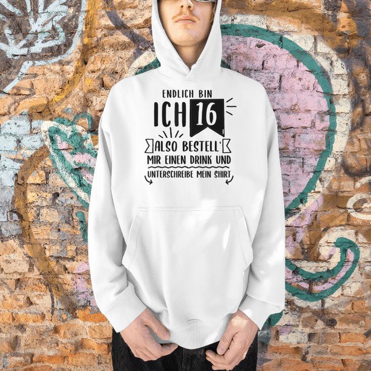 16th Birthday Party Guest Book Guest List Celebration 16 Years Men Hoodie