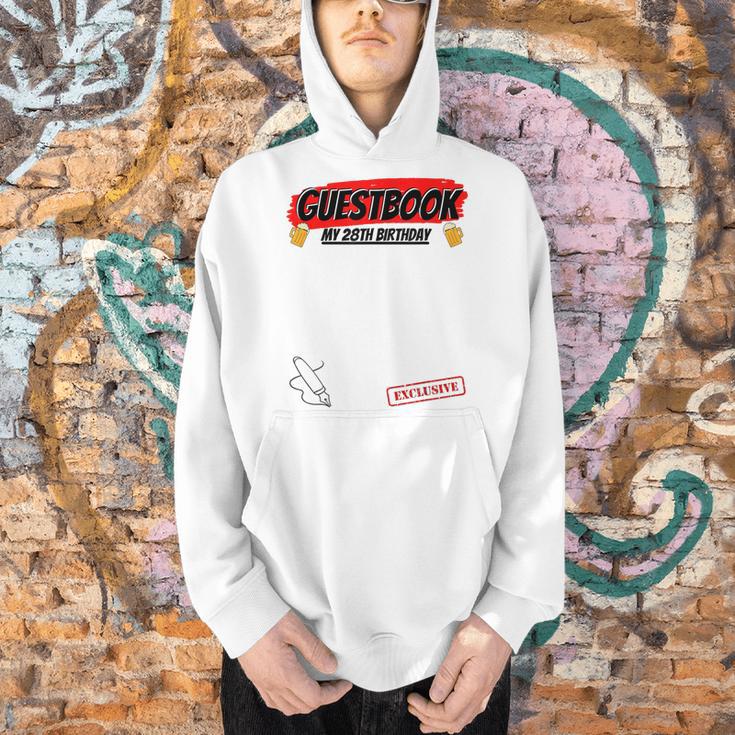 28 Year 28th Birthday Guest Book Men Hoodie