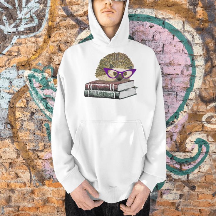 Adorable Hedgehog Book Nerd Tee Shirt Men Hoodie