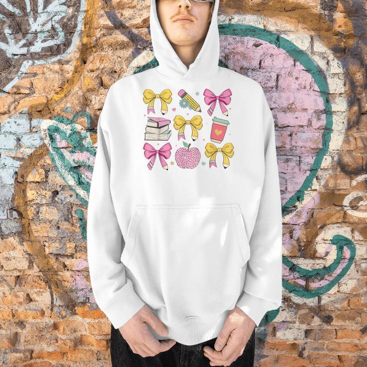 Apple Coquette Bow Books First Day Of School Back To School Men Hoodie Apple Coquette Bow Books First Day Of School Back To School Men Hoodie