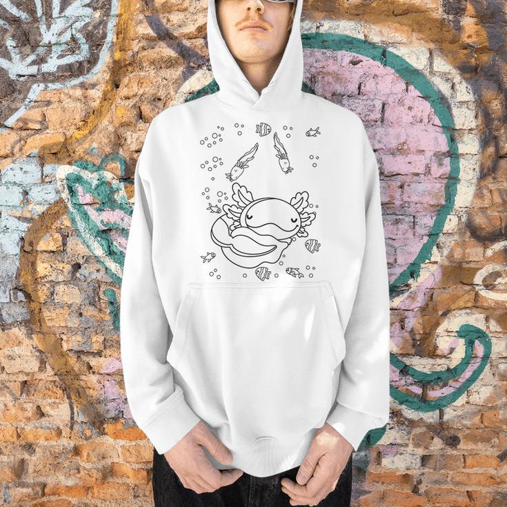 Axolotl Colouring Shirt For Children Adults 003 Colouring Book Men Hoodie Axolotl Colouring Shirt For Children Adults 003 Colouring Book Men Hoodie