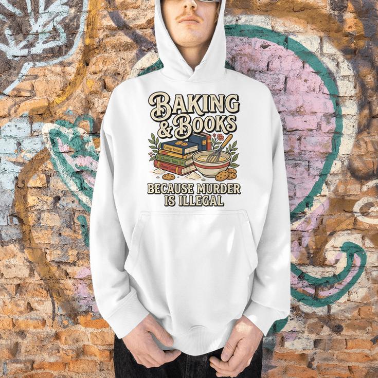 Baking And Books Because Murder Is Illegal Sarcastic Performance Men Hoodie