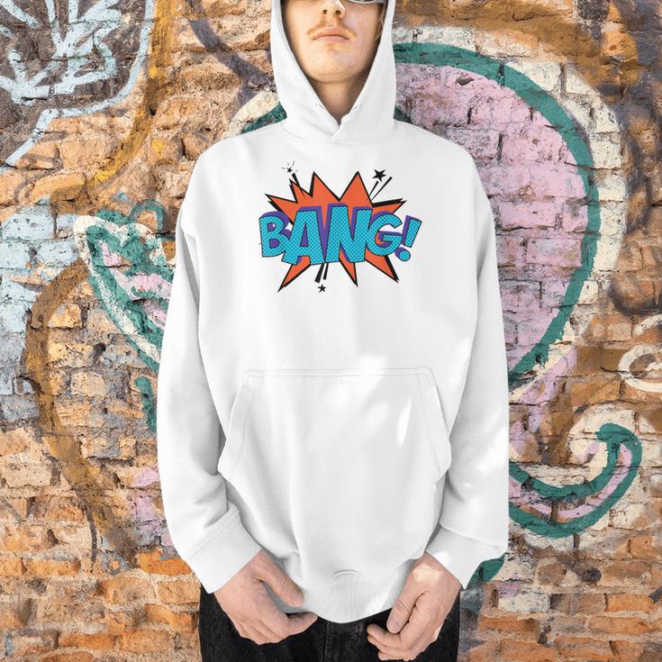 Bang Comic Book Sound Effect Bubble Graphic Tee Shirt Men Hoodie