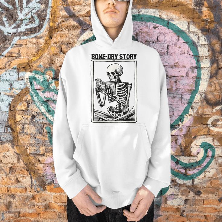 Bone-Dry Story Skeleton Reading Book Lovers Bookworm Book Men Hoodie Bone-Dry Story Skeleton Reading Book Lovers Bookworm Book Men Hoodie