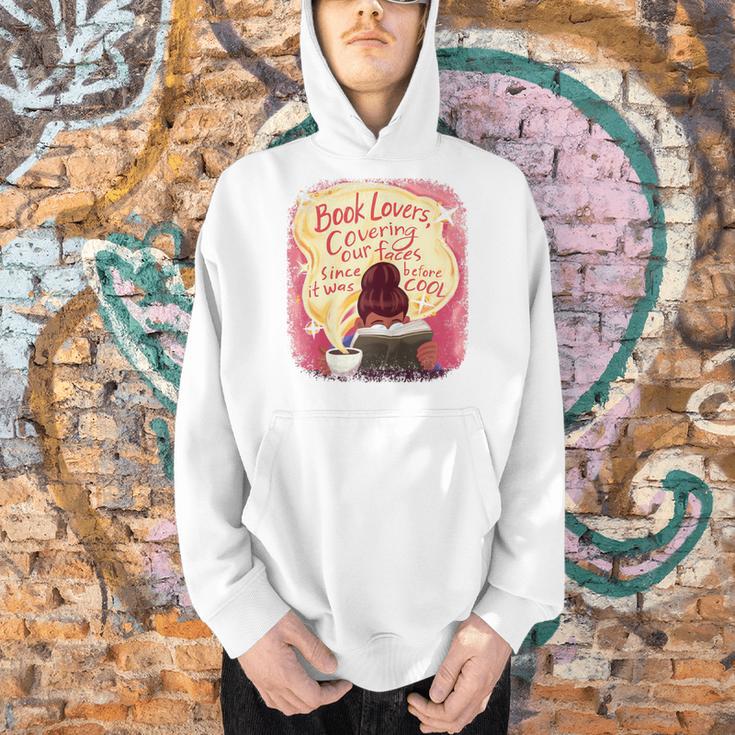 Book Lovers Covering Our Faces Men Hoodie