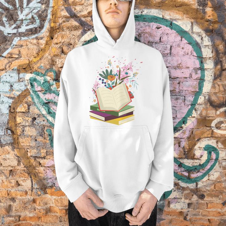 Book Lovers Wildflowers Books Reading Cute Floral Readers Men Hoodie Book Lovers Wildflowers Books Reading Cute Floral Readers Men Hoodie