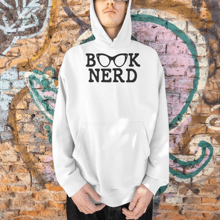 BOOK NERD Glasses Reading Lover Bookworm Teacher Quote Women Men Hoodie