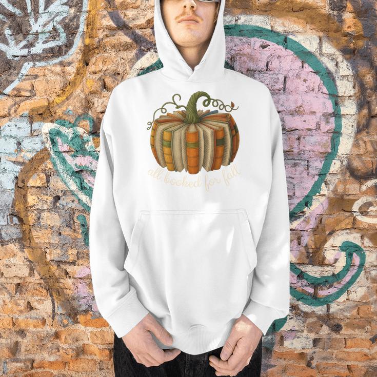All Booked For Fall Book Pumpkin Reading Halloween Teacher Men Hoodie
