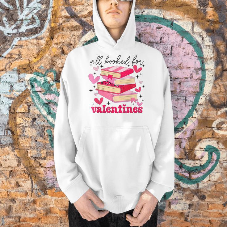 All Booked For Valentines Book Lovers Pink Valentine's Day Men Hoodie