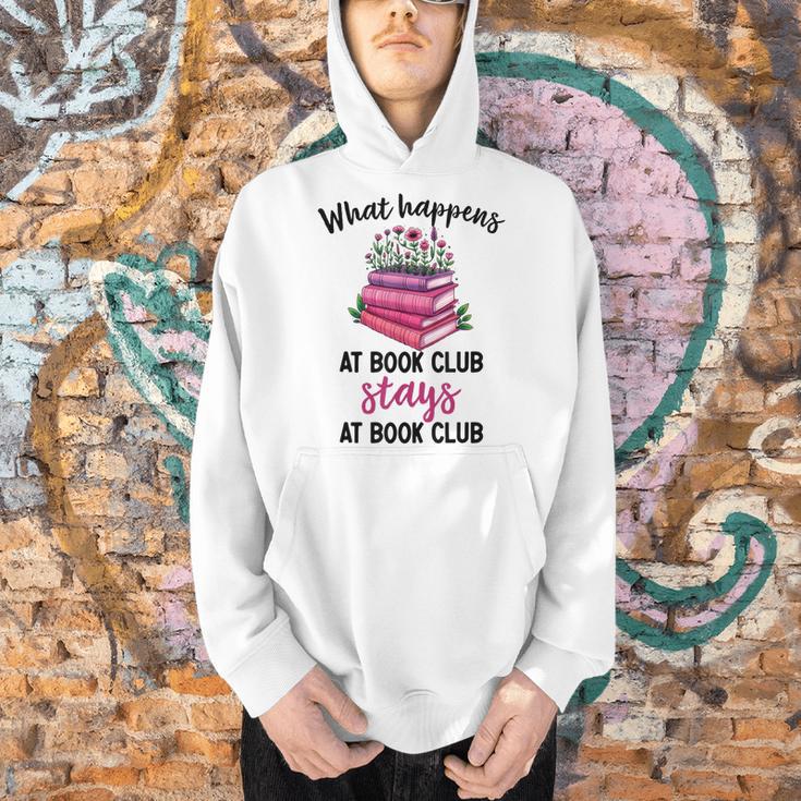 Booklover What Happens At Book Club Stays At Book Club Men Hoodie