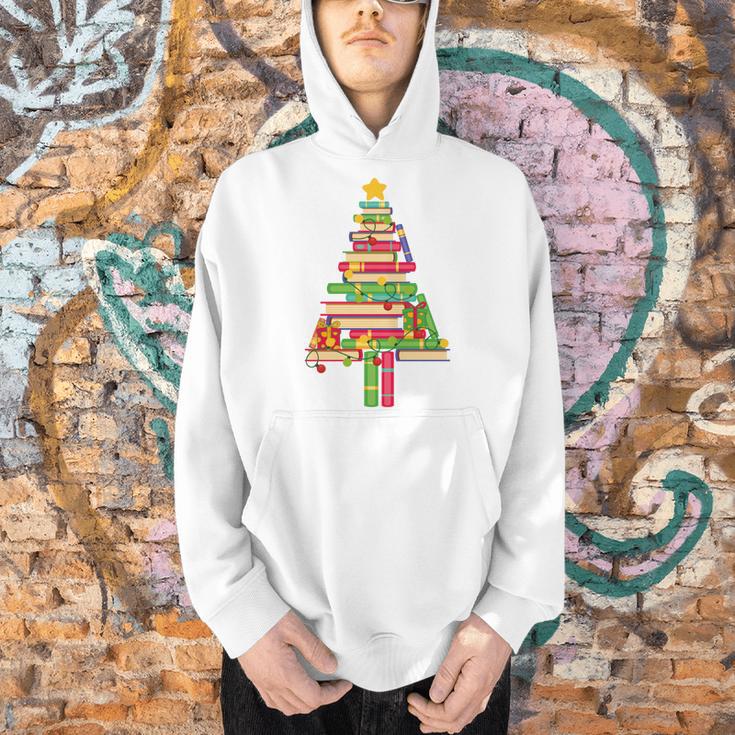 Books Christmas Tree Xmas Librarian Book Lovers Pajama Men Hoodie Books Christmas Tree Xmas Librarian Book Lovers Pajama Men Hoodie