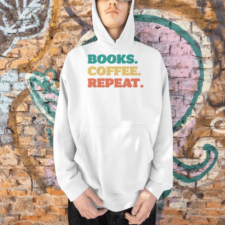 Books Coffee Repeat Men Hoodie