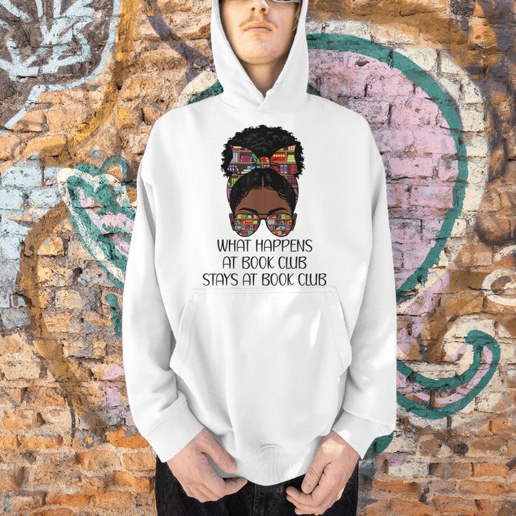 Books Lovers What Happens At Book Club Stays Black Women Men Hoodie