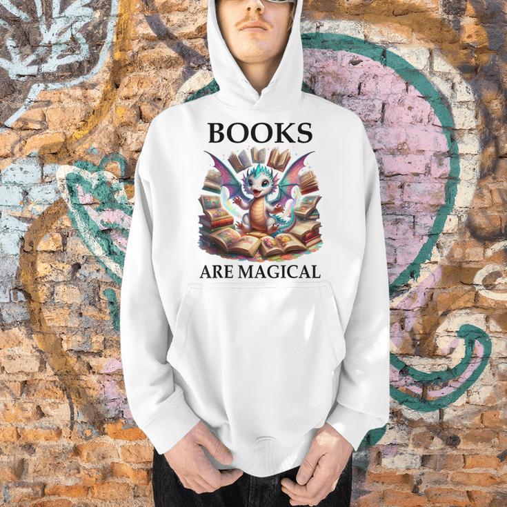 Books Are Magic Book Dragon ShirtReading Books Are Magical Men Hoodie