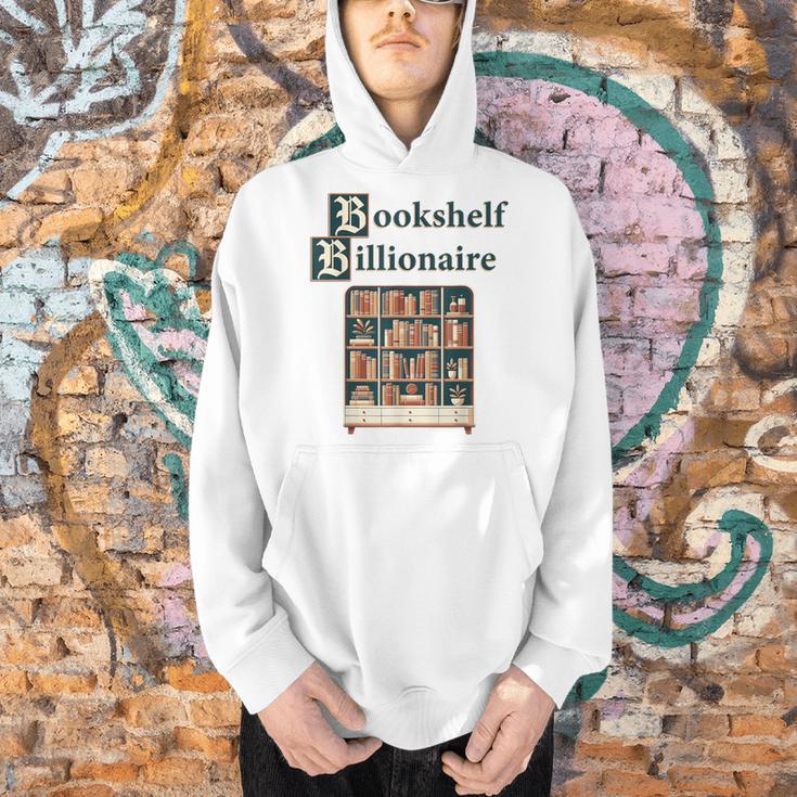 Bookshelf Wealth Billionaire Book Collector Collection Men Hoodie