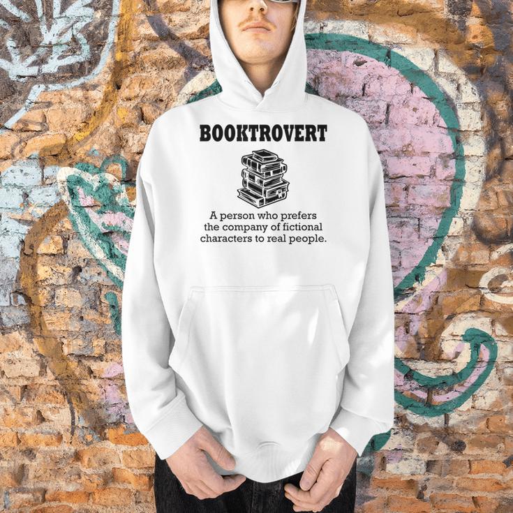 Booktrovert Definition Book Lover Bookworm Bookish Reading Men Hoodie