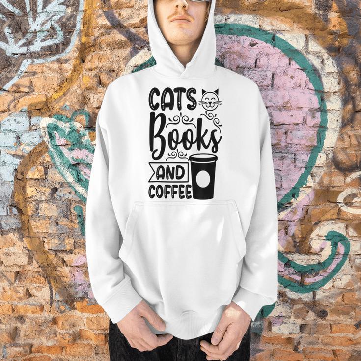 Cats Books And Coffee Kitty Cat Lover Men Hoodie Cats Books And Coffee Kitty Cat Lover Men Hoodie