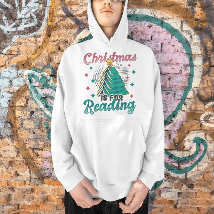 Christmas Is For Reading Books Christmas Tree Books Men Hoodie