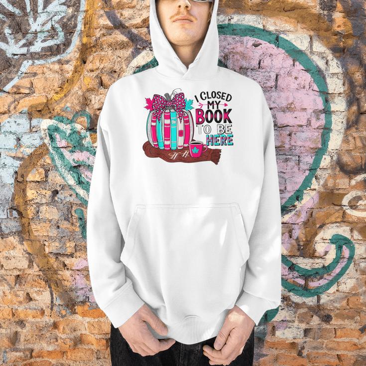 I Closed My Book To Be Here Fall Pumpkin Men Hoodie