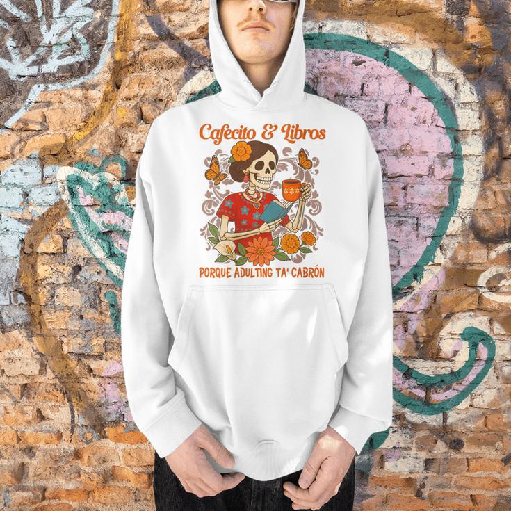 Coffee & Reading Book Lover Mexican Latina Cafecito & Libros Men Hoodie