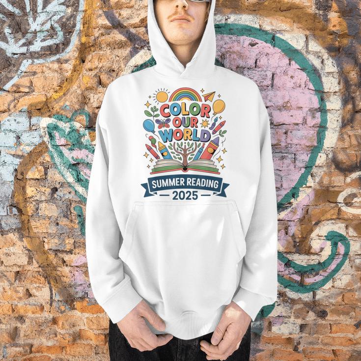 Color Our World Summer Reading 2025 Book Wildflowers Men Hoodie Color Our World Summer Reading 2025 Book Wildflowers Men Hoodie